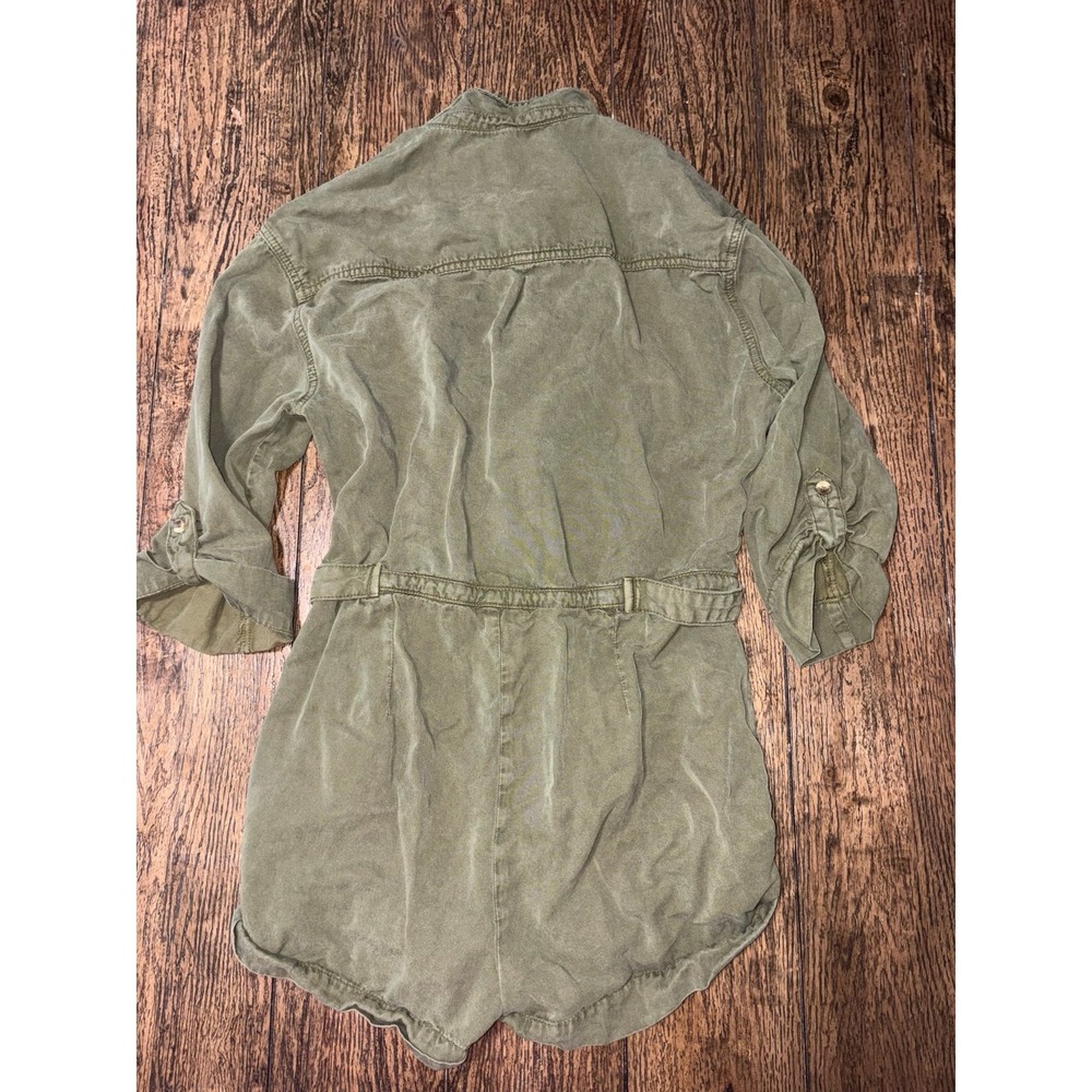 Free People Isla Flight Romper army green zippered jacket style shorts suit - Picture 4 of 4